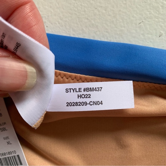 J Crew Scrunchie Strap Bikini Bottom Size XL Full Coverage Sail Blue NWT - Picture 10 of 14